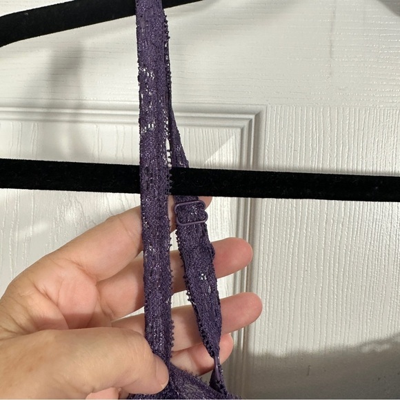 Urban Outfitters Nikita Lace Hanky Hem midi dress, purple, sz S, NEW - Picture 3 of 16